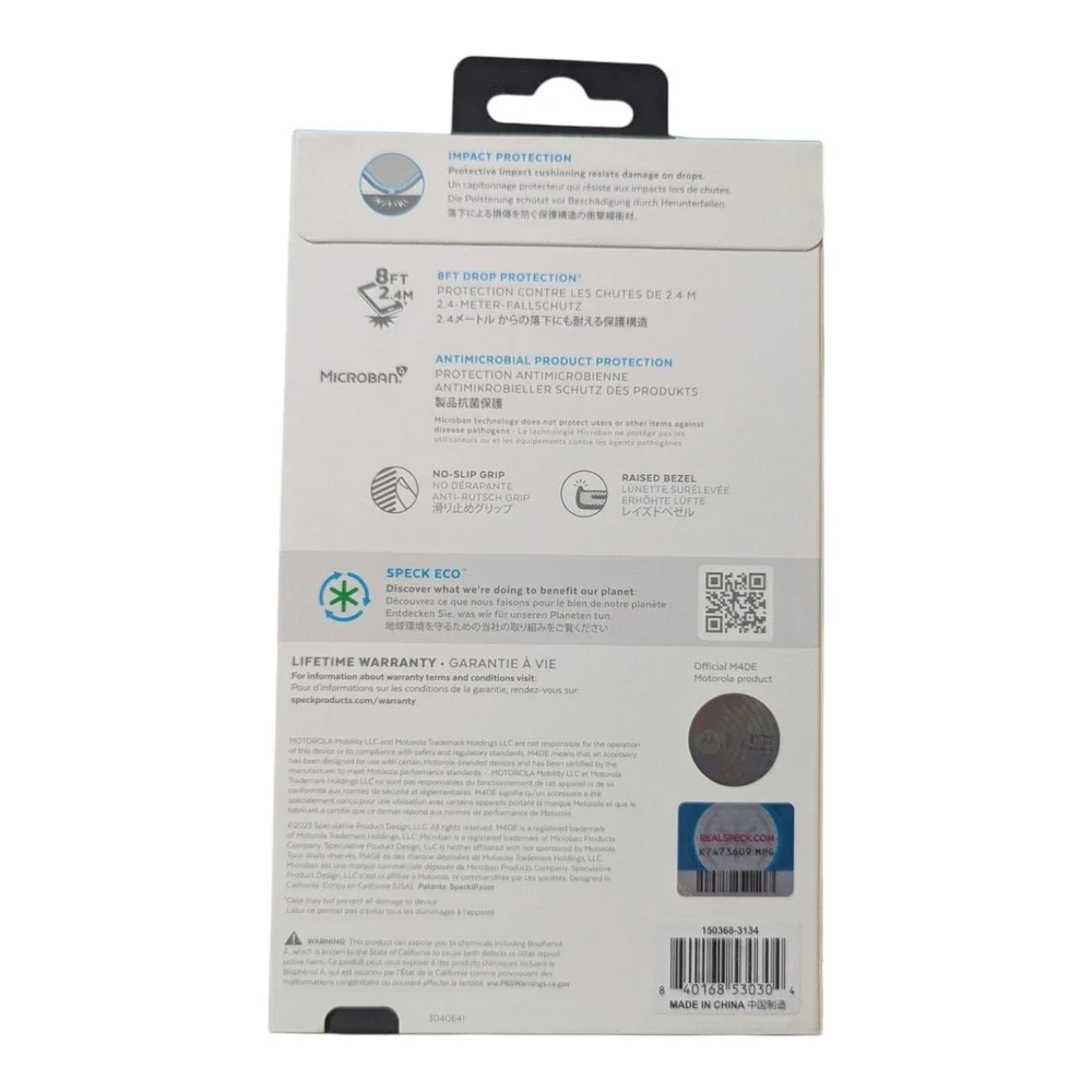 H2. Speck ImpactHero Grip Case for Moto G 5G (2023)‎ - Black/Gray
